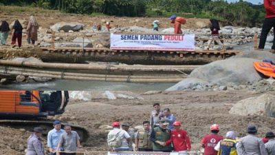 Jembatan Darurat PT Semen Padang Mempermudah Akses Warga Koto Alam dan Batu Kambing di Salareh Aia Timur